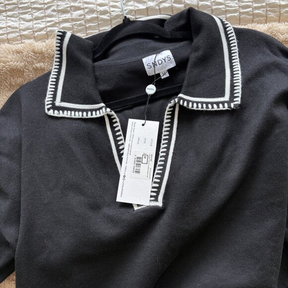 BNWT - Revolve - SNDYS Arlington Collared Sweater - Picture 3 of 5